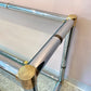 1980's Chrome and Brass Bamboo Console Table