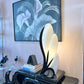 1980’s Black and White Large Postmodern Flower Lamp by Rougier