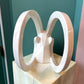 1980’s White Ceramic Rams Head Sculpture by Jaru