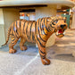 Vintage Leather Tiger Statue.