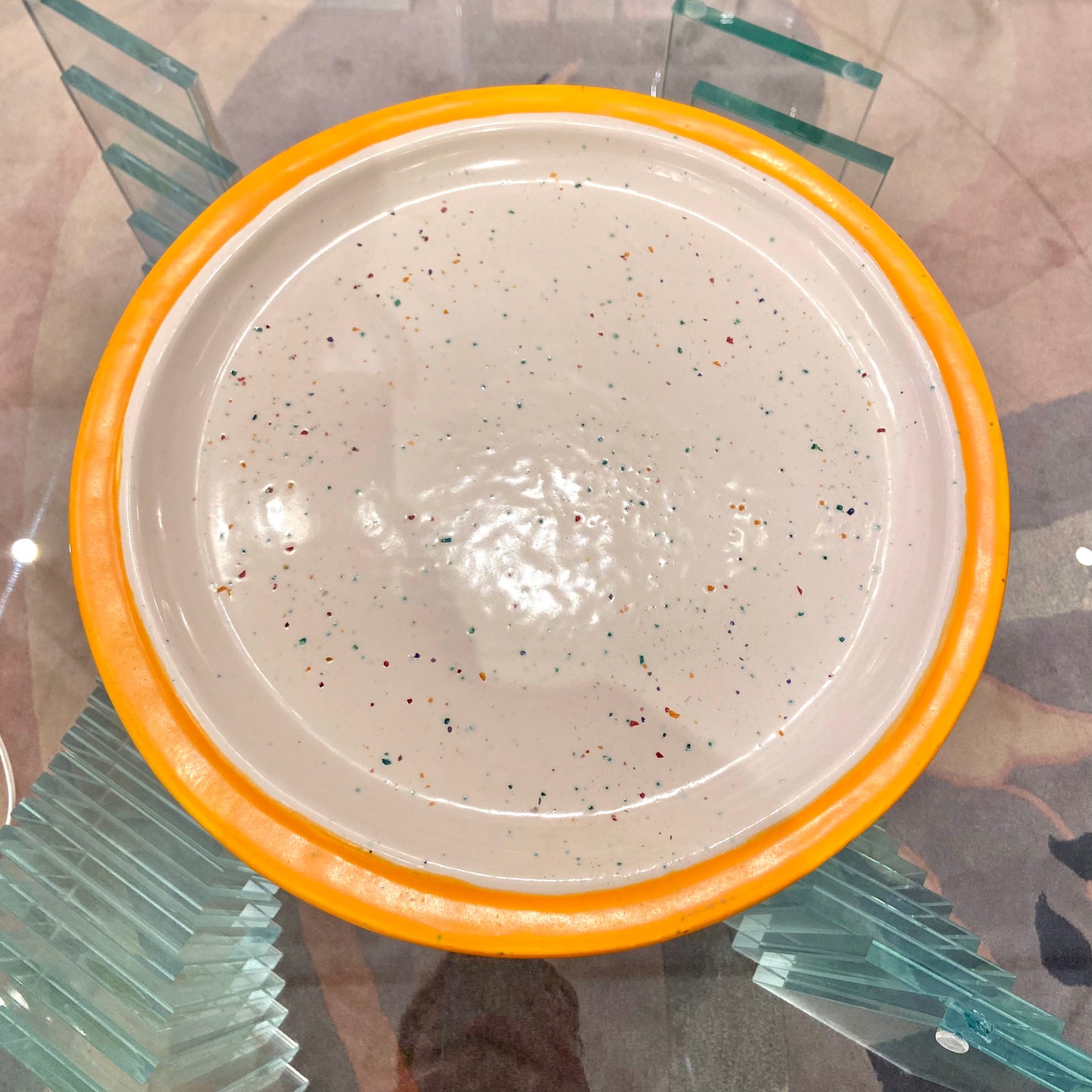 Vintage Speckled Ceramic Platter