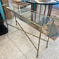 Vintage Brass Bamboo Console Table