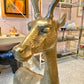 Vintage Extra Large Brass Stag Deer Statue
