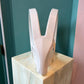 1980’s White Ceramic Rams Head Sculpture by Jaru
