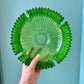 Large 1960’s Green Glass Ashtray By Blenko