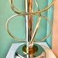 Pair of Mid Century Modern Chrome and Brass Space Age Lamps