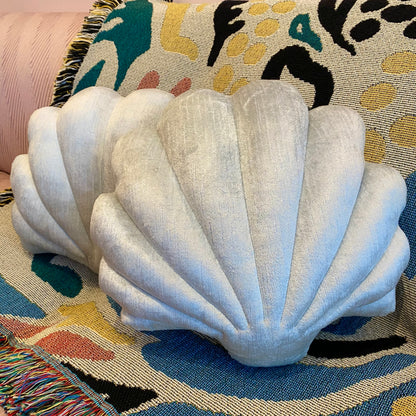 Small Velvet Shell Pillow by Tamar Mogendorff