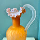 Antique Webb and Sons Orange Gradient Glass Pitcher (AS IS)