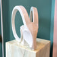 1980’s White Ceramic Rams Head Sculpture by Jaru