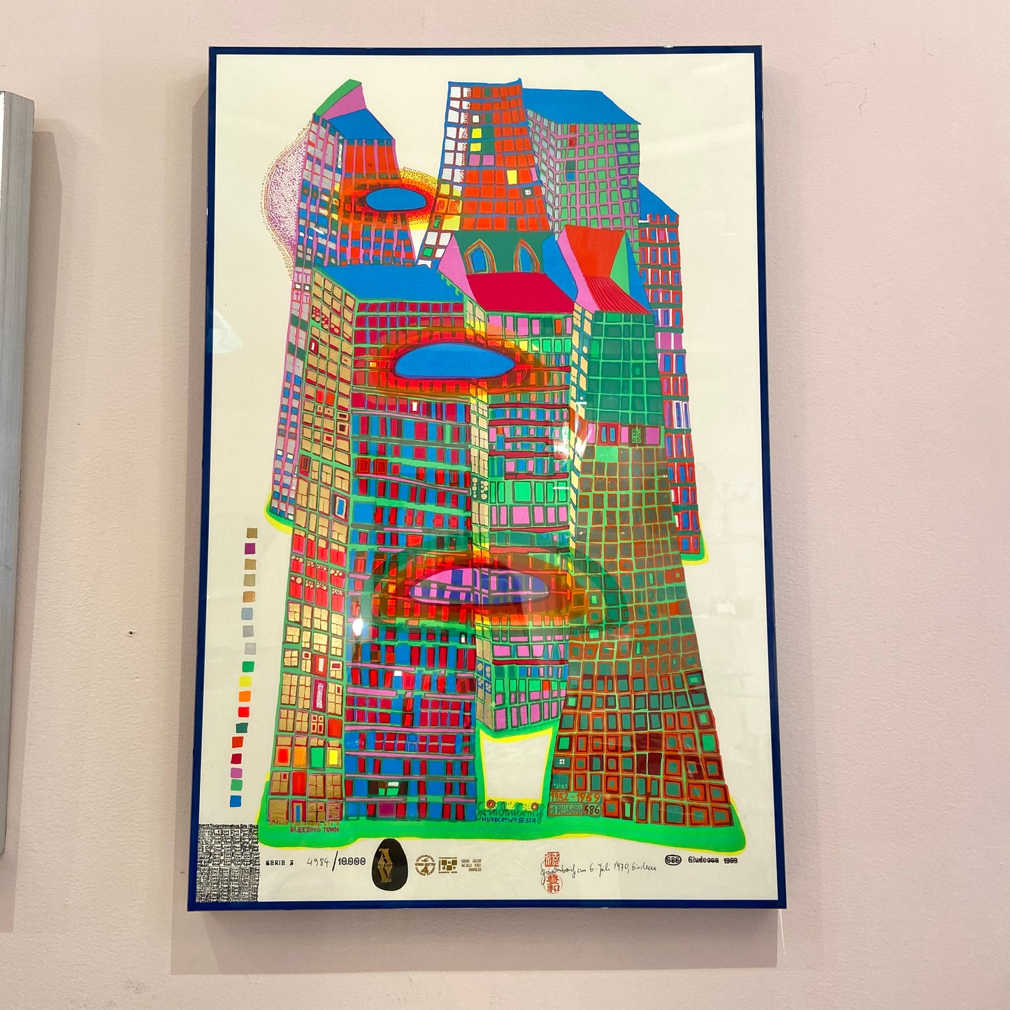 1960's Original Limited Edition Signed ‘Good Morning City-Bleeding Town’  Screen Print by Friedensreich Hundertwasser