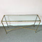 Vintage Brass Bamboo Console Table