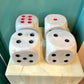 Extra Large 4" White Marble Dice