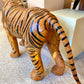 Vintage Leather Tiger Statue.