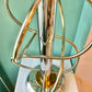 Pair of Mid Century Modern Chrome and Brass Space Age Lamps