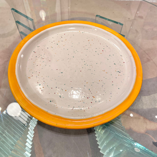 Vintage Speckled Ceramic Platter