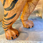Vintage Leather Tiger Statue.