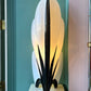 1980’s Black and White Large Postmodern Flower Lamp by Rougier