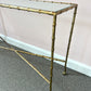 Vintage Brass Bamboo Console Table