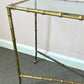 Vintage Brass Bamboo Console Table