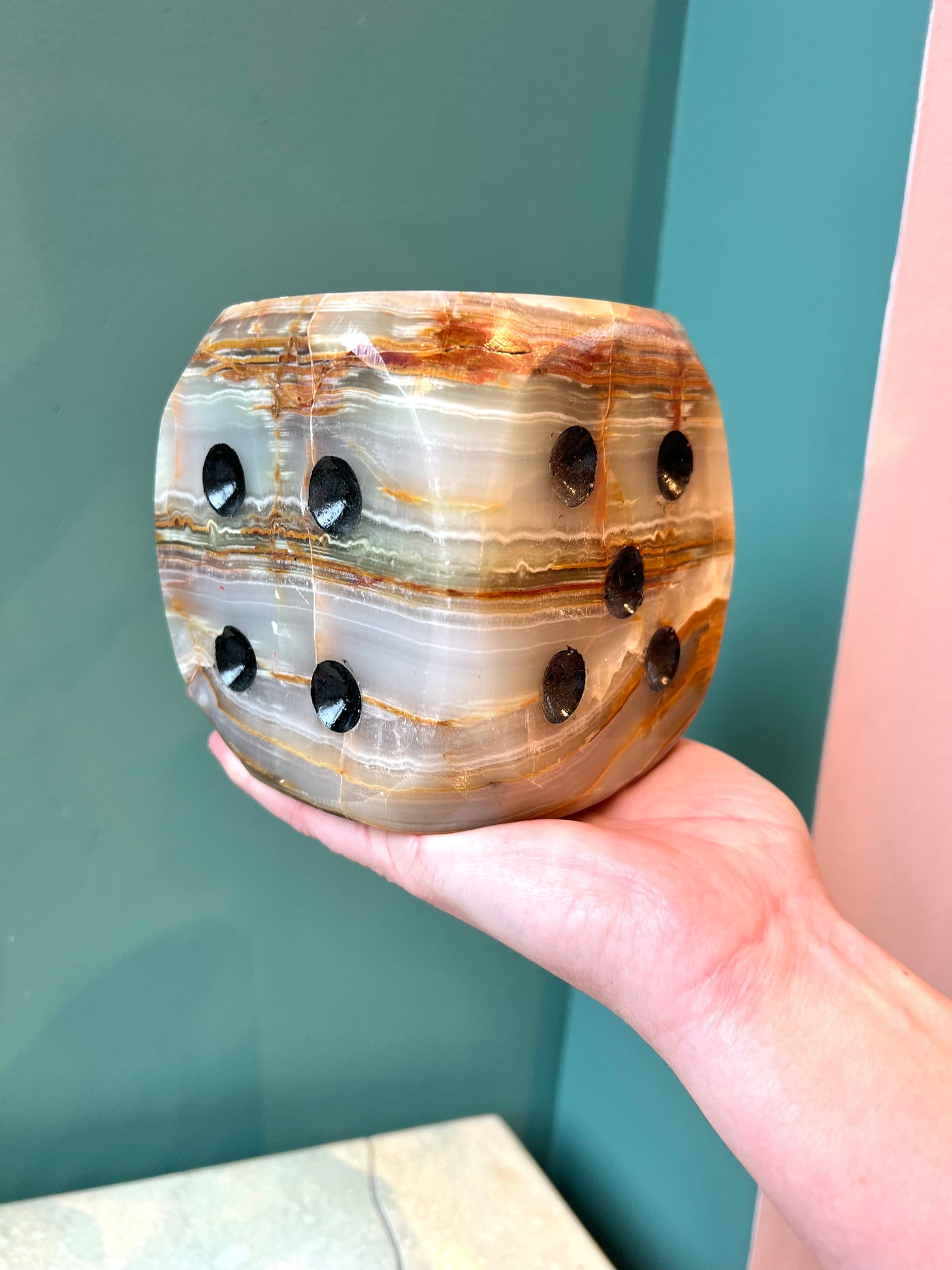 Extra Large 4" Onyx Dice