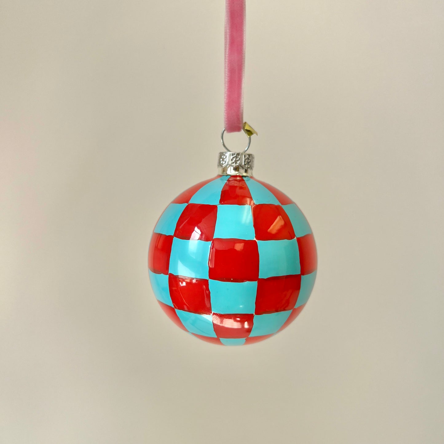 Medium Checkered Bauble Ornament
