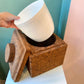 Vintage Mid Century Modern Cork Ice Bucket