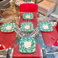 Set of 6 Vintage Fitz and Floyd Orchard Leaf Dinner Plates