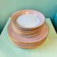 1979 Fitz and Floyd Pink `Rondelle’ Dinnerware Set -26 Pieces