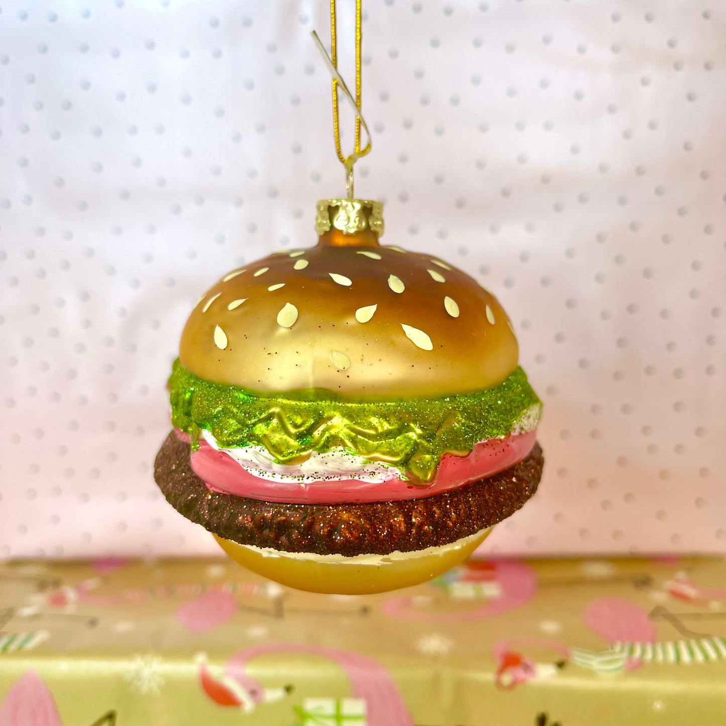 Hamburger Holiday Ornament