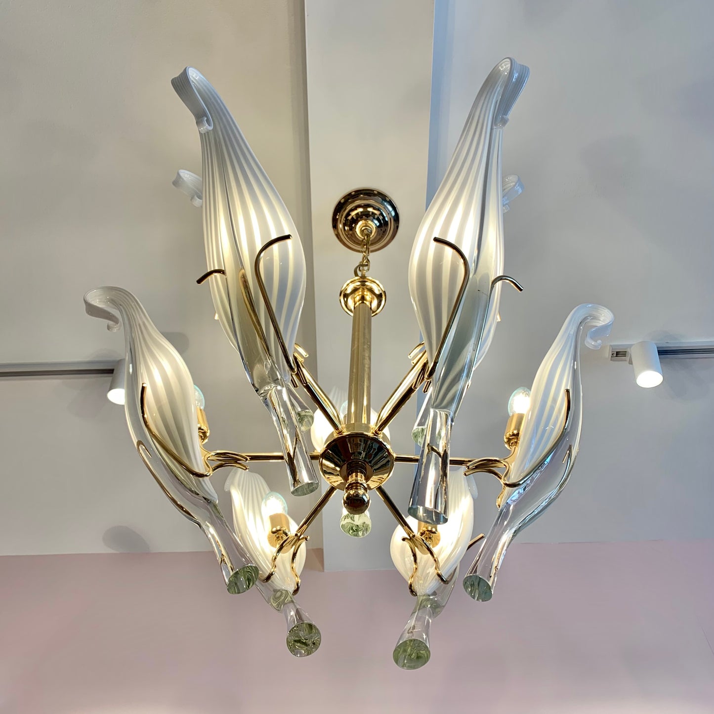 Murano Glass Leaf Chandelier