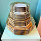 Vintage Fitz and Floyd Hexagonal "Capri Platinée" Dinnerware Set -24 Pieces