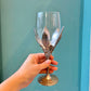 Set of 6 Castor Cooper Pewter Stem Wine Glasses