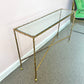 Vintage Brass Bamboo Console Table