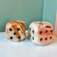 Pair of Large 3" Onyx Dice