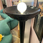 1980's Black Art Deco Style Stepped Torchiere Floor Lamp