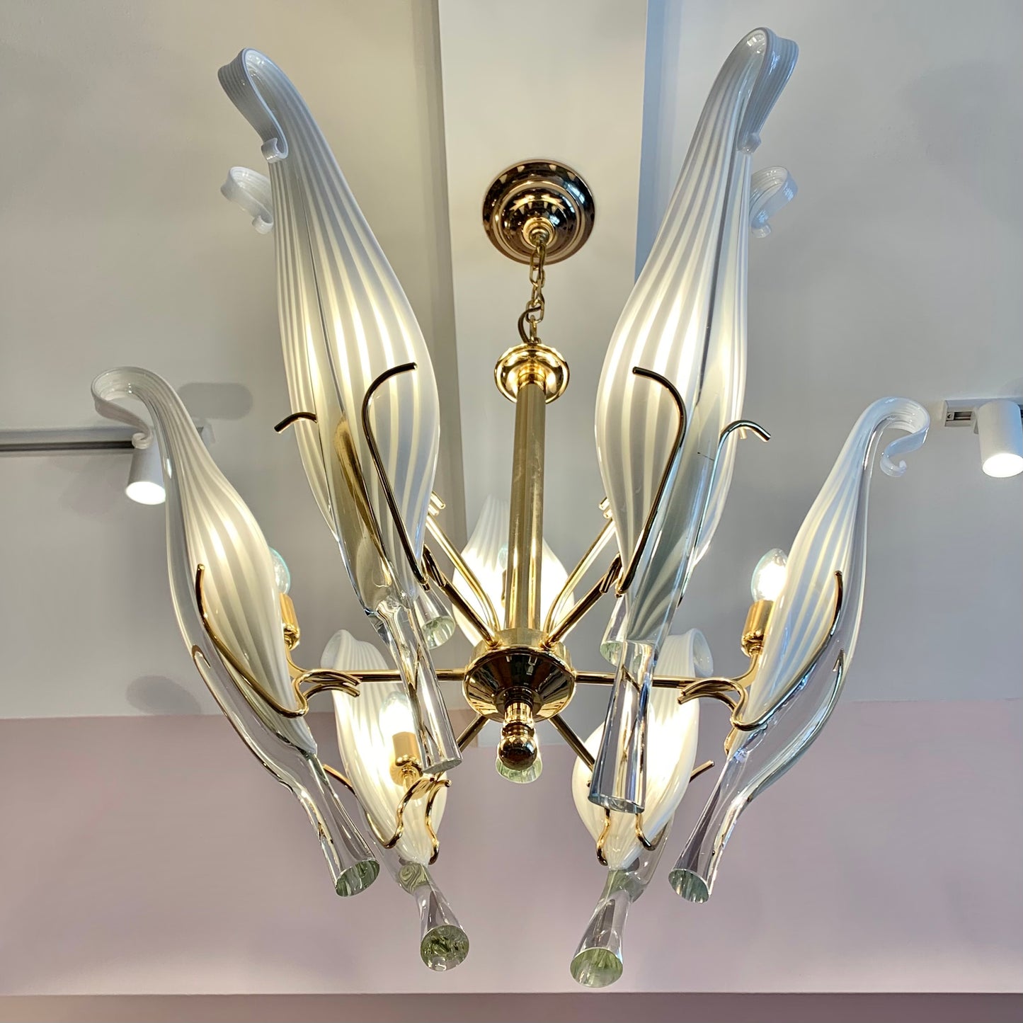 Murano Glass Leaf Chandelier