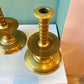 Vintage Williamsburg Virginia Metalcrafters Brass Ribbed Candlestick Holders