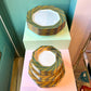 Vintage Fitz and Floyd Hexagonal "Capri Platinée" Dinnerware Set -24 Pieces
