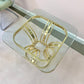 Vintage Curved Brass and Glass End Table