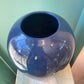 Vintage Navy Blue Ceramic Vase