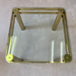 Vintage Brass and Glass Square Side Table