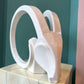 1980’s White Ceramic Rams Head Sculpture by Jaru