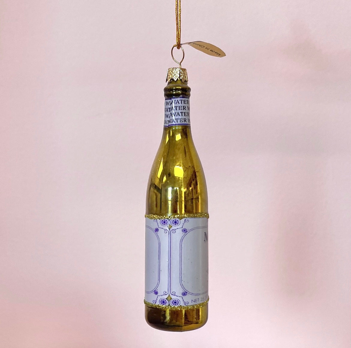 Bottle of Mineral Water Holiday Ornament
