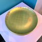 Vintage Fitz and Floyd Carre D'Or Gold Checkered Porcelain Dinner and Salad Plates - 12pc