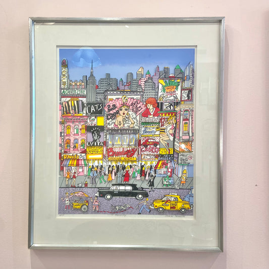 Charles Fazzino Signed Limited Edition Framed “…To Broadway” 3D Serigraph Pop Art
