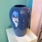 Vintage Navy Blue Ceramic Vase