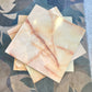 Set of 3 Mid Century Faux Marble and Walnut Stacking Side Tables