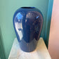 Vintage Navy Blue Ceramic Vase