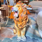 Vintage Plaster Lion Statue