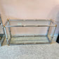 1980's Chrome and Brass Bamboo Console Table